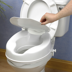 Assento sanitário com elevação Dynamic Aids 15 cm com tampa AD509BLUX
