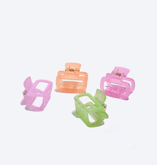 Agrafes rectangulaires Better, couleurs assorties, 4 unités