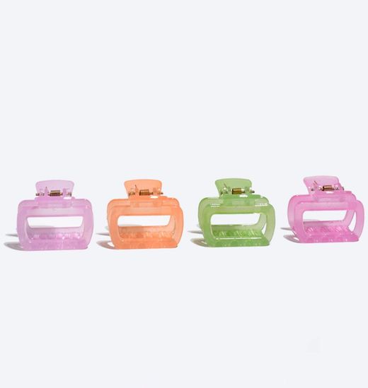 Agrafes rectangulaires Better, couleurs assorties, 4 unités