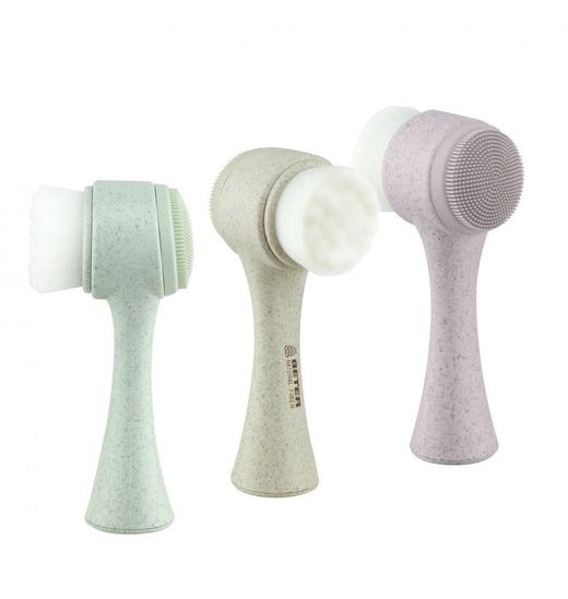 Brosse faciale en fibres naturelles Beter 2 en 1