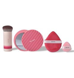 Beter Coffret Cadeau Pinceau Kabuki, 2 Applicateurs Poudre et Miroir 'Collection Le Trio d'Essentiels Plaisirs'