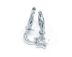 Biojoux Hypoallergenic Earrings BJT228 Star & Moon Hoop