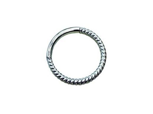 Bijoux Boucles d'Oreilles Hypologéniques BJT245 Anneau Torsadé 8mm