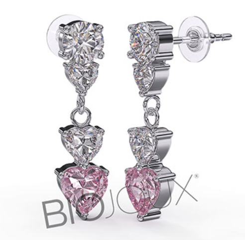 Biojoux Pendientes Hipolagenicos BJT333 Donna Rosa 20mm
