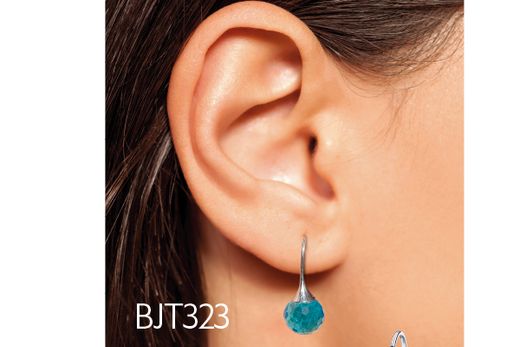 Biojoux Hypoallergenic Earrings BJT323 Carmen Aqua 27mm