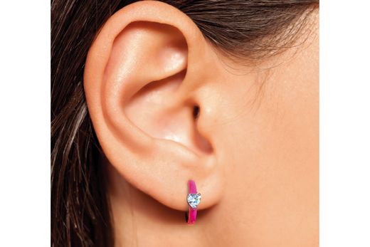 Biojoux Hypolagenic Earrings BJT336 Leila Pink 16mm