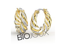 Biojoux Pendientes Hipolagenicos BJT364 Alara Blanco 21mm