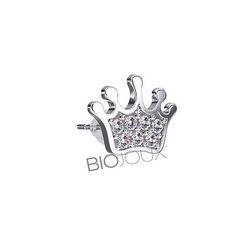Biojoux Hypoallergenic Earrings BJT705 Crown 8mm