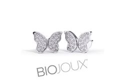 Biojoux Pendientes Hipolagenicos BJT979 Mariposa Cristal 10mm
