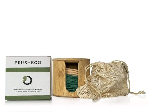 BRUSHBOO Discos Desmaquillantes Reutilizables Con Caja De Bambú