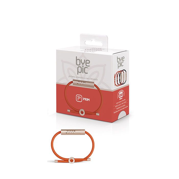 ByePic Pulsera Aromática Con Citronela 150 Días Naranja