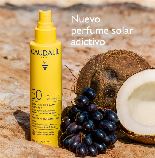 Spray solaire invisible haute protection SPF50 de Caudalie 75 ml