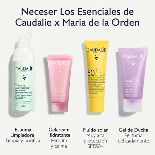 Caudalie Neceser Vinosource-Hydra "Los Esenciales de Caudalie" x Maria de la Orden