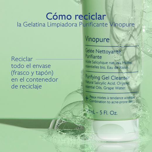 Caudalie Vinopure Gelatina Limpiadora Purificante con Acido Salicílico 385 ml