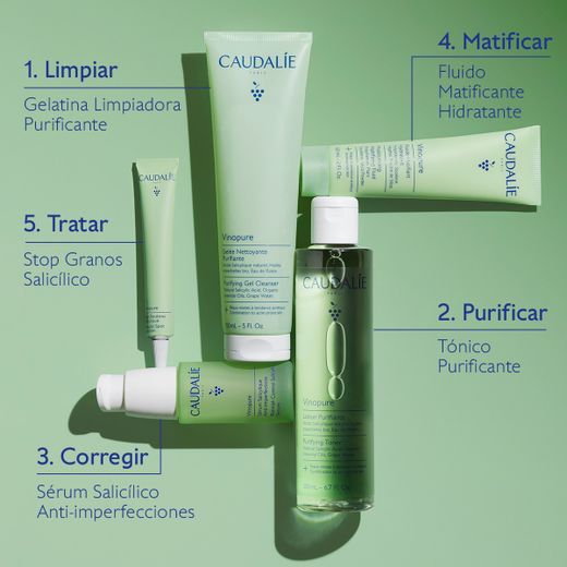 Caudalie Vinopure Gelatina Limpiadora Purificante con Acido Salicílico 385 ml