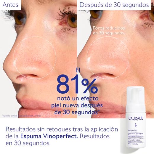 Caudalie Vinoperfect Micropeeling Espuma Luminosidade 50 ml / 100 ml