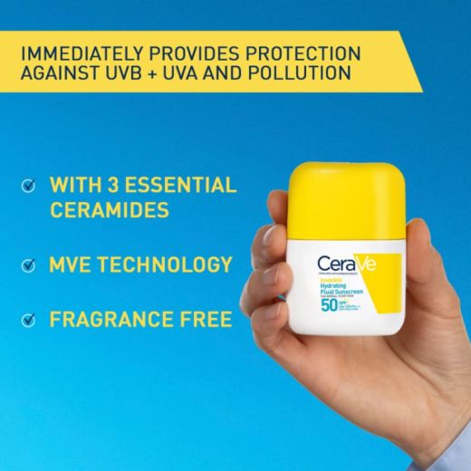 CeraVe Fluido Hidratante Protetor Invisível FPS 50+ 50 ml