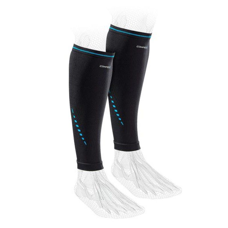 Compex Activ' Calf Sleeves Mangas de Compresion para Pantorrillas 2 Unidades