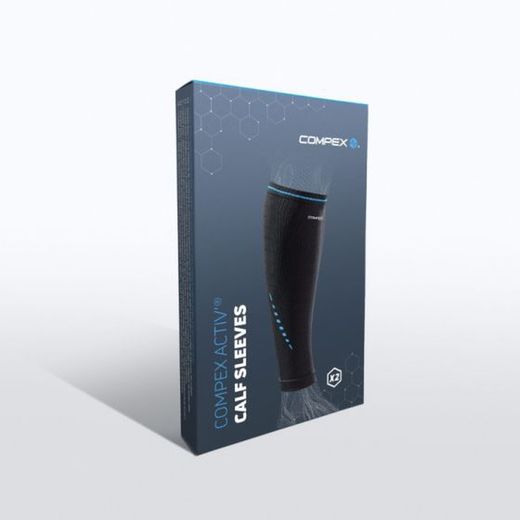 Compex Activ' Calf Sleeves Mangas de Compresion para Pantorrillas 2 Unidades
