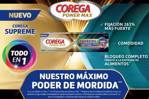Crème fixatrice pour prothèses dentaires Corega All in 1 40 g