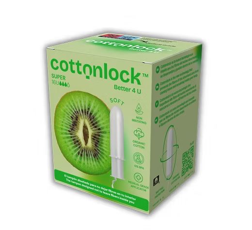 Cottonlock Super Tampones 100% Algodon Organico 16 Unidades