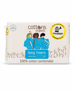Cottons Organic Long Liners Protège-slips longs 100% coton 32u