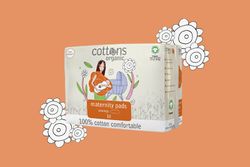 Cottons Organic Maternity Pads Compresses with Wings 10u