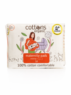 Compresses Cotons Maternité Bio Compresses avec Ailes 10u