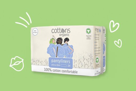 Cottons Organic Organic Pantyliners Salvaslips 100% Algodón 24u