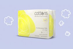 Almofadas de algodão pré-menopausa Compressas de menopausa com asas 8u