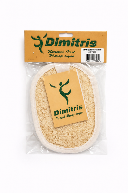 Moufle ronde ou ovale en luffa et éponge Dimitris