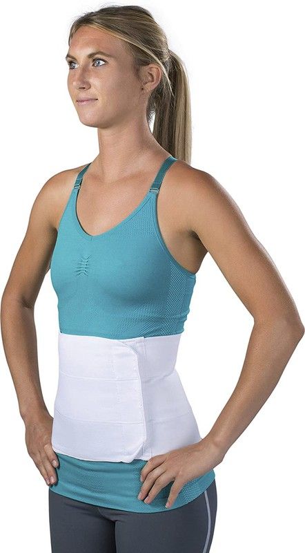 Donjoy 3 Bands Elastic Abdominal Support White