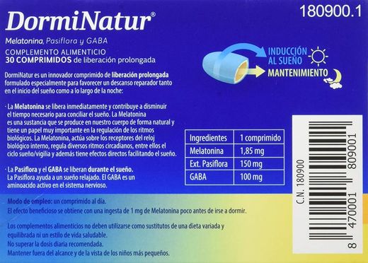 Dorminatur Sleep Regulation With Melatonin And Passionflower 30 Tablets