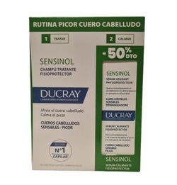 Ducray Sensinol Champú Tratante Fisioprotector 200 ml + Sensinol Serum Calmante Fisioprotector Spray 30 ml