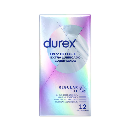 Durex Invisible Extra Lubricado Preservativos 12 U