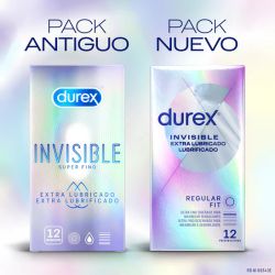 Durex Invisible Extra Lubricado Preservativos 12 U