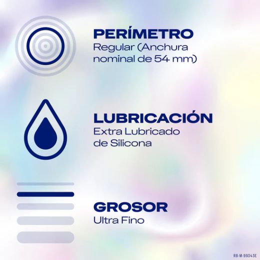 Durex Invisible Extra Lubricado Preservativos 12 U