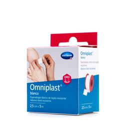 Esparadrapo Blanco Hipoalergico Omniplast Tejido Resistente 5m x 2,5cm