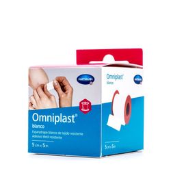 Esparadrapo Blanco Hipoalergico Omniplast Tejido Resistente 5m x 5cm