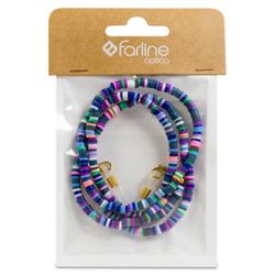 Farline Cordón Cuentas Planas Azul para Gafas