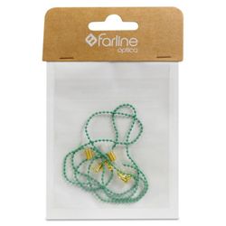 Farline Cordón Metálico Verde para Gafas