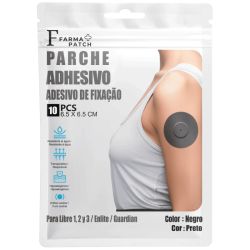 Farma Patch Parche Adhesivo para Sensor de Glucosa Negro 10 Unidades