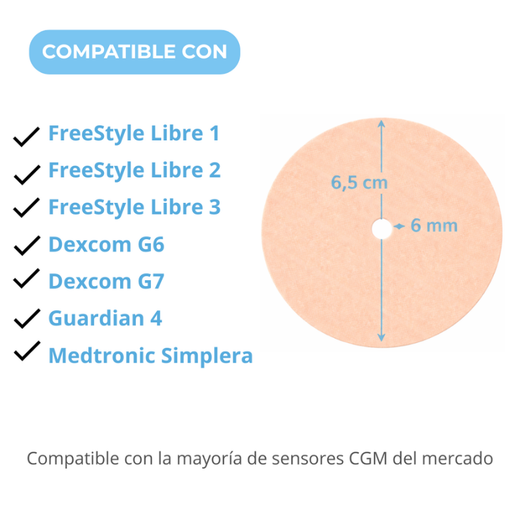 Farma Patch Parches Adhesivos para Sensor de Glucosa Varios Colores 10 Unidades
