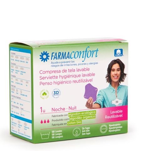 Farmaconfort Compresa Noche Tela Lavable 1 Unidad