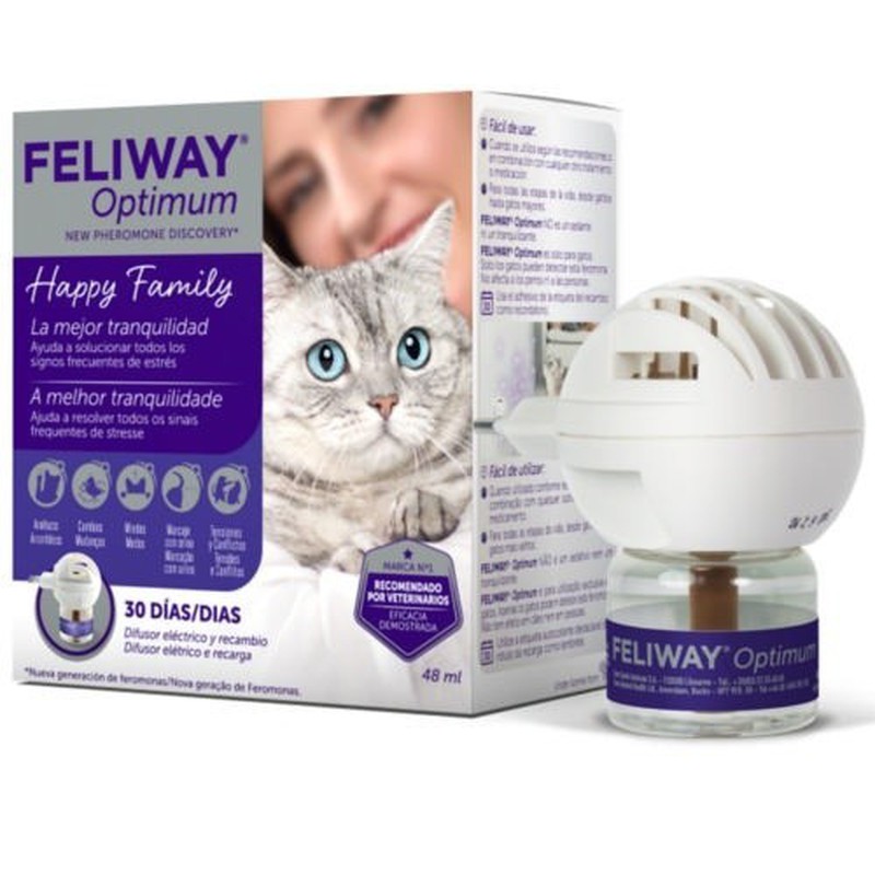 Feliway Optimum Happy Family Diffuseur + Recharge 48 ml — Farmacia Núria Pau