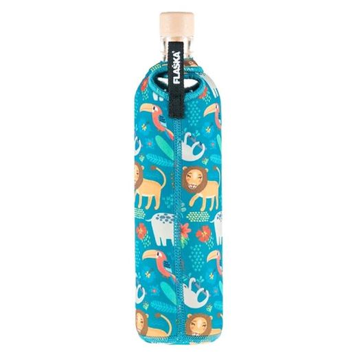 Flaska Botella De Vidrio Reutilizable 0.3l Mundo Animal