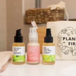 Trio de mini nettoyants format voyage Freshly Facial Cleansing Routine