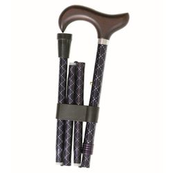 Garcia 1880 Baston Muletilla Plegable en Aluminio, Puño Marrón y Tubo Estampado | R. 333