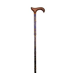 García 1880 Muletilla Plegable Estampada Cachemir Azul Puño Madera | R. 311