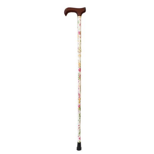 García 1880 Muletilla Plegable Estampada Silver Flores Puño Madera | R. 314
